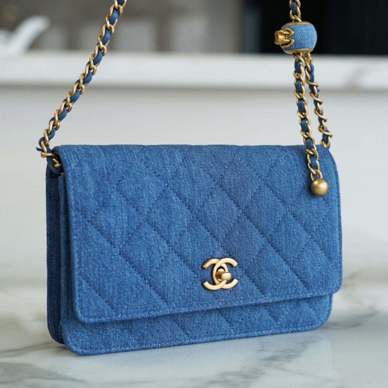 CHANEL PEARL CRUSH WALLET ON CHAIN