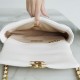 CHANEL 19 SMALL WHITE LAMBSKIN BAG