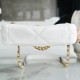 CHANEL 19 SMALL WHITE LAMBSKIN BAG