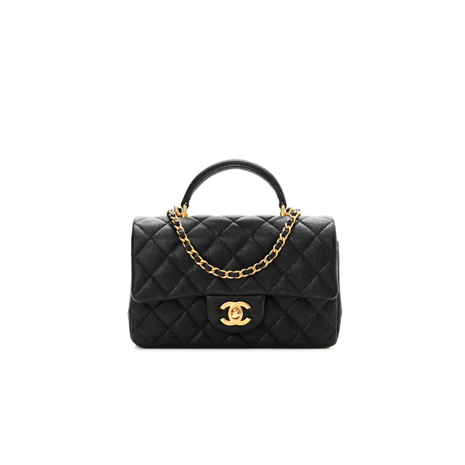 CHANEL MINI TOP HANDLE RECTANGULAR FLAP BAG