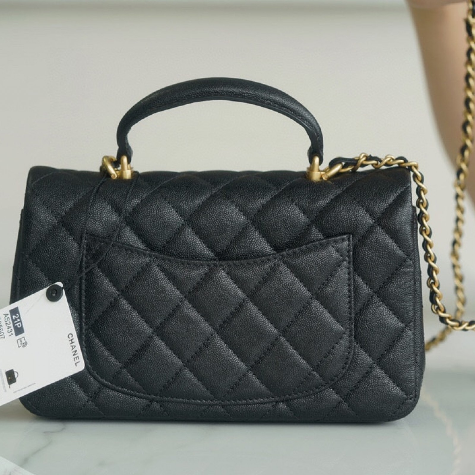 CHANEL MINI TOP HANDLE RECTANGULAR FLAP BAG