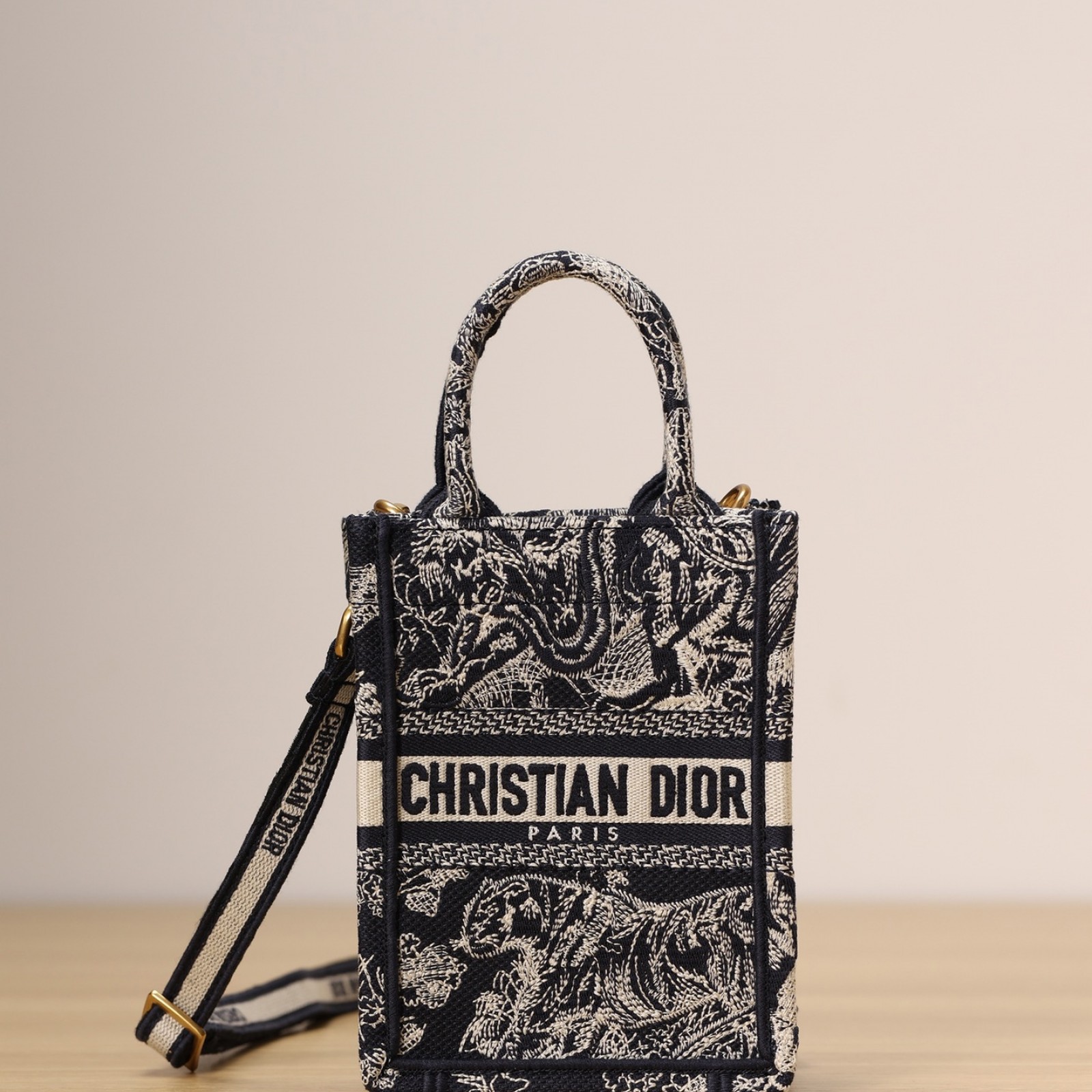 DIOR Mini Book Tote Phone Bag