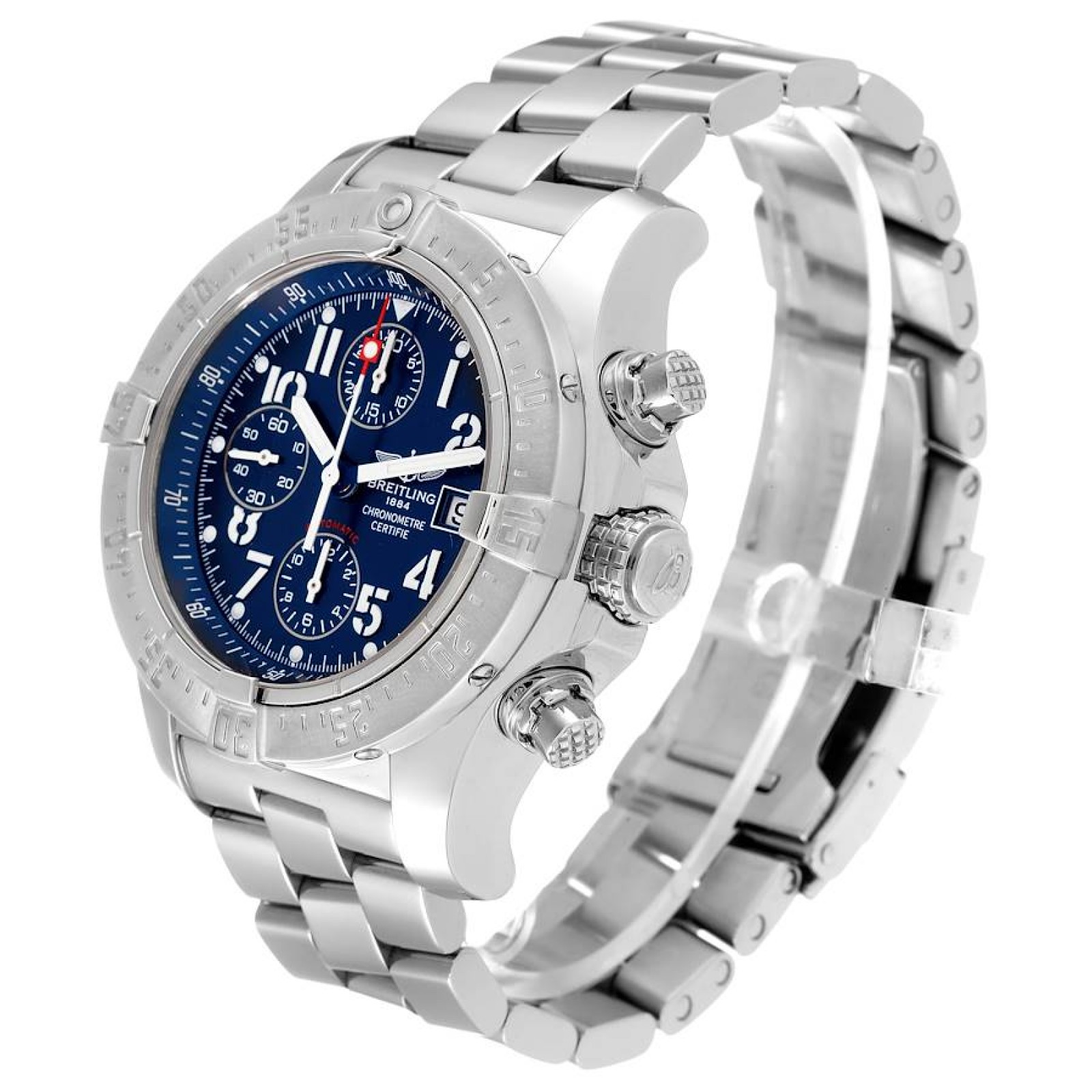 Breitling Avenger Skyland Chronograph Blue Dial Steel Mens Watch A13380