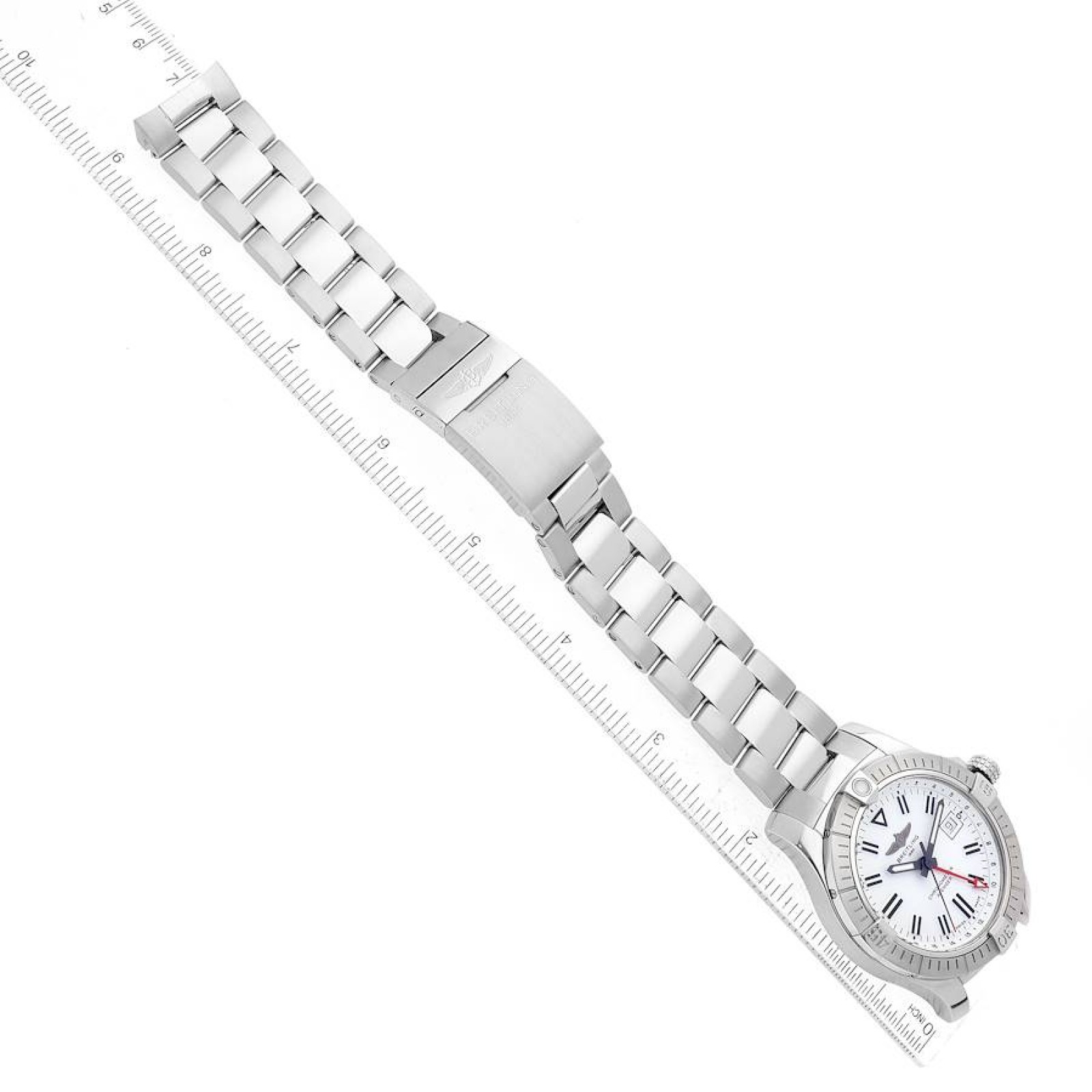 Breitling Avenger GMT White Dial Steel Mens Watch A32397