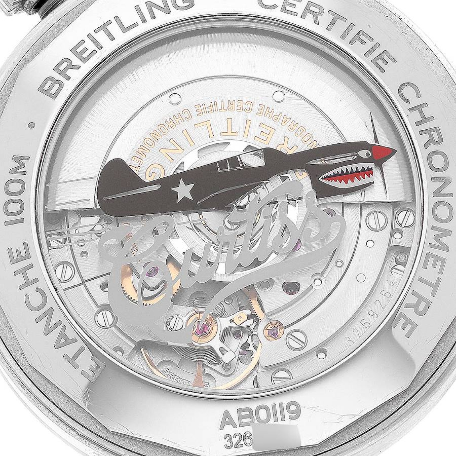 Breitling Aviator 8 B01 Curtiss Warhawk Steel Mens Watch AB0119