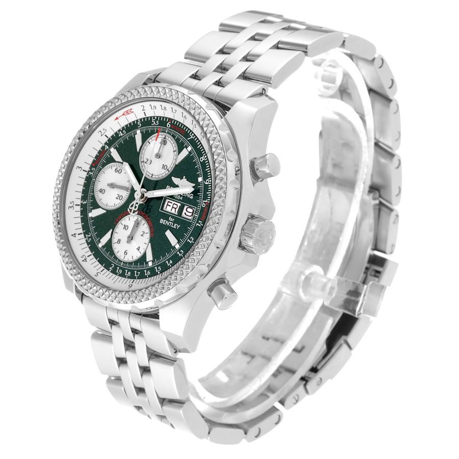 Breitling Bentley Motors GT Green Dial Steel Mens Watch A13362