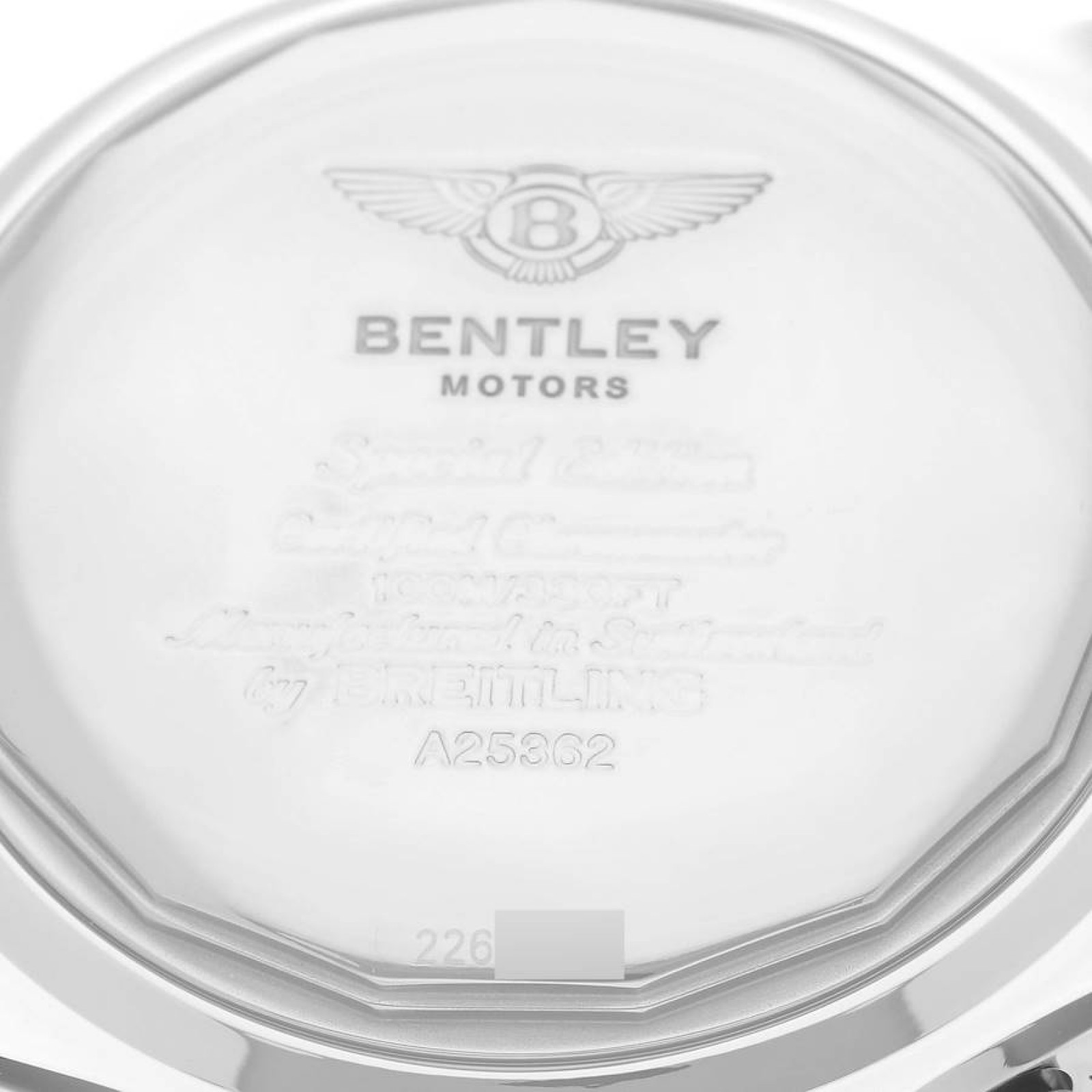 Breitling Bentley Motors Silver Dial Steel Chronograph Mens Watch A25362