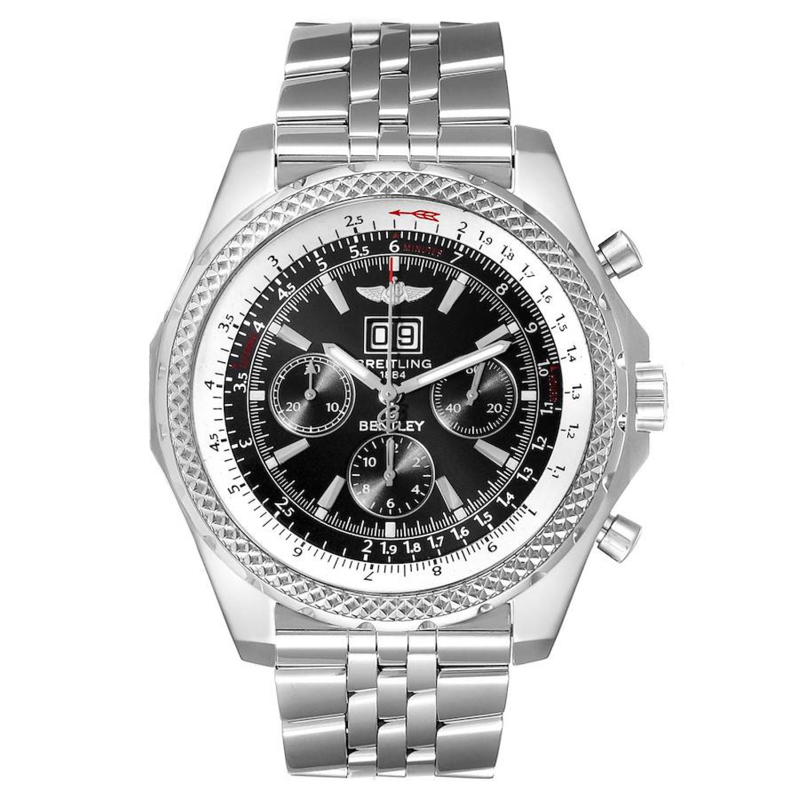 Breitling Bentley Motors Chronograph Steel Mens Watch A44362