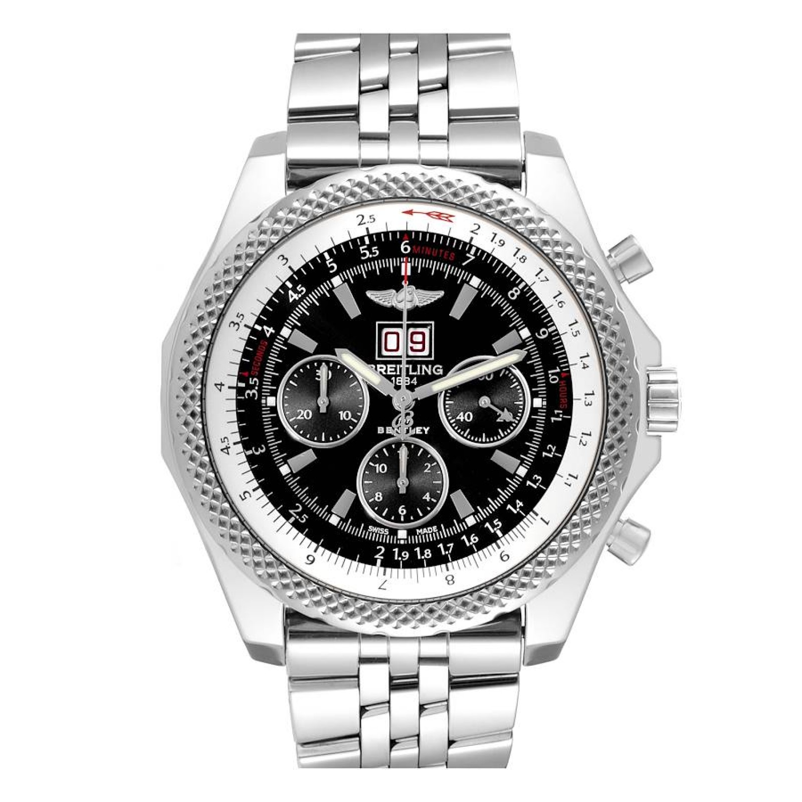 Breitling Bentley 6.75 Speed Chronograph Steel Mens Watch A44364