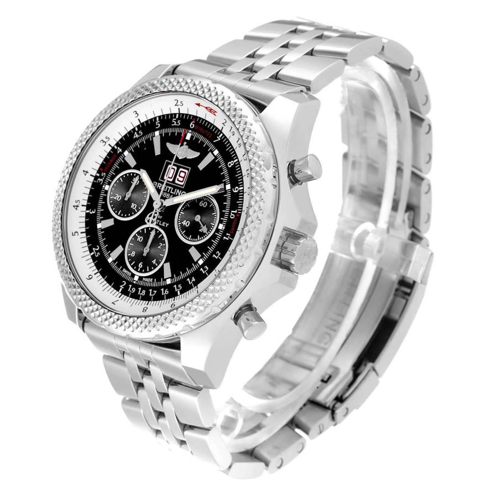 Breitling Bentley 6.75 Speed Chronograph Steel Mens Watch A44364