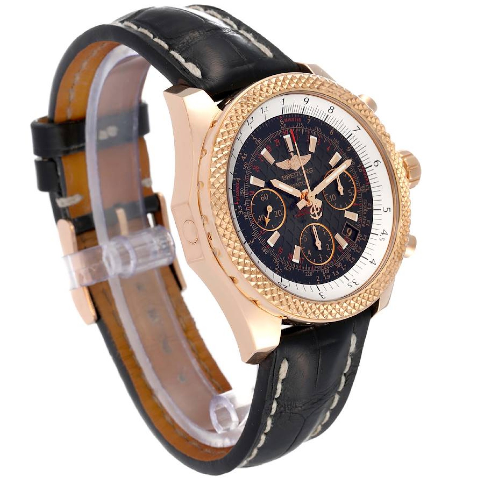 Breitling Bentley B06 Rose Gold Black Dial Mens Watch RB0612