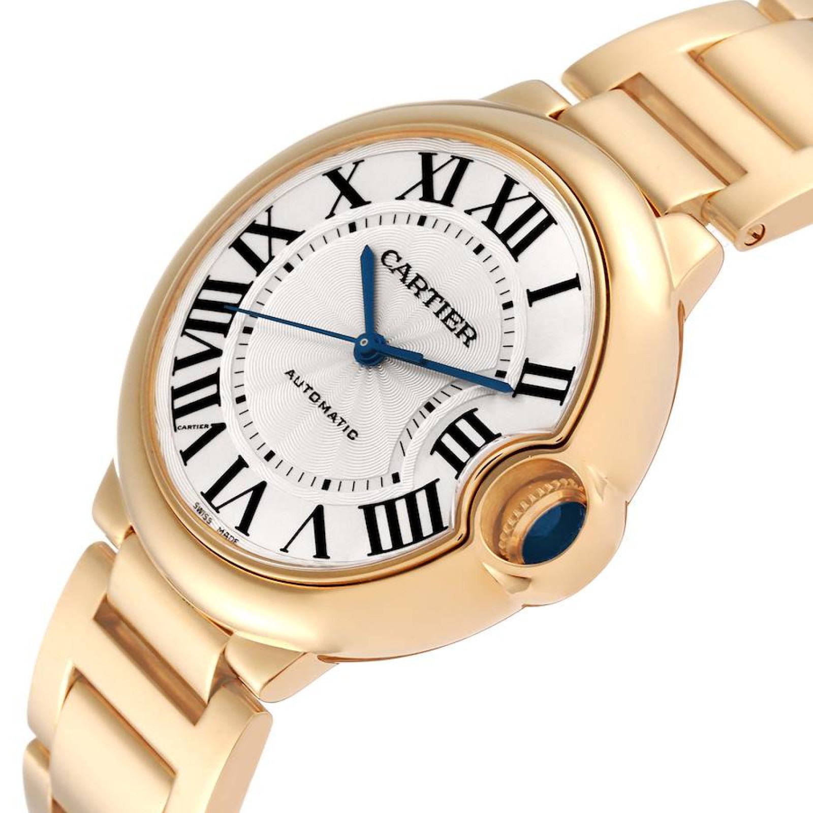 Cartier Ballon Bleu Yellow Gold Mens Watch W69003Z2