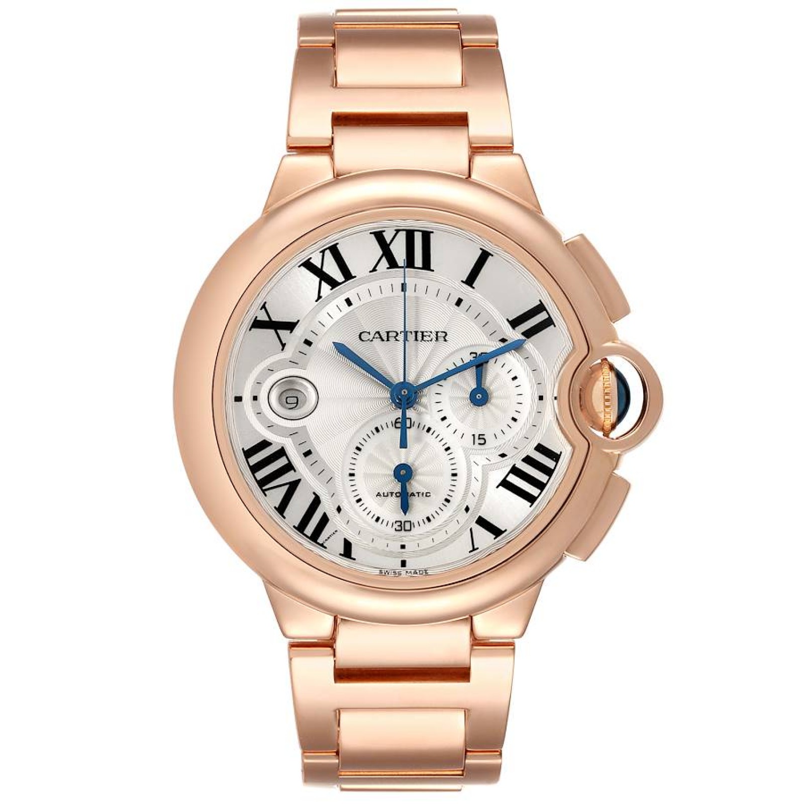 Cartier Ballon Bleu Chronograph Rose Gold Mens Watch W6920008