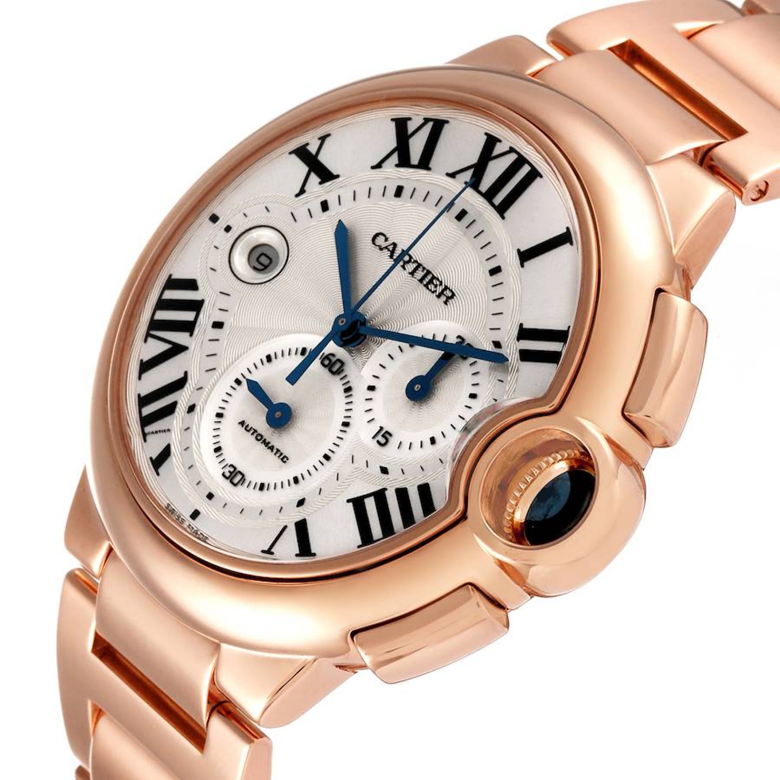 Cartier Ballon Bleu Chronograph Rose Gold Mens Watch W6920008