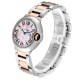 Cartier Ballon Bleu Steel Rose Gold Pink MOP Dial Ladies Watch W6920034