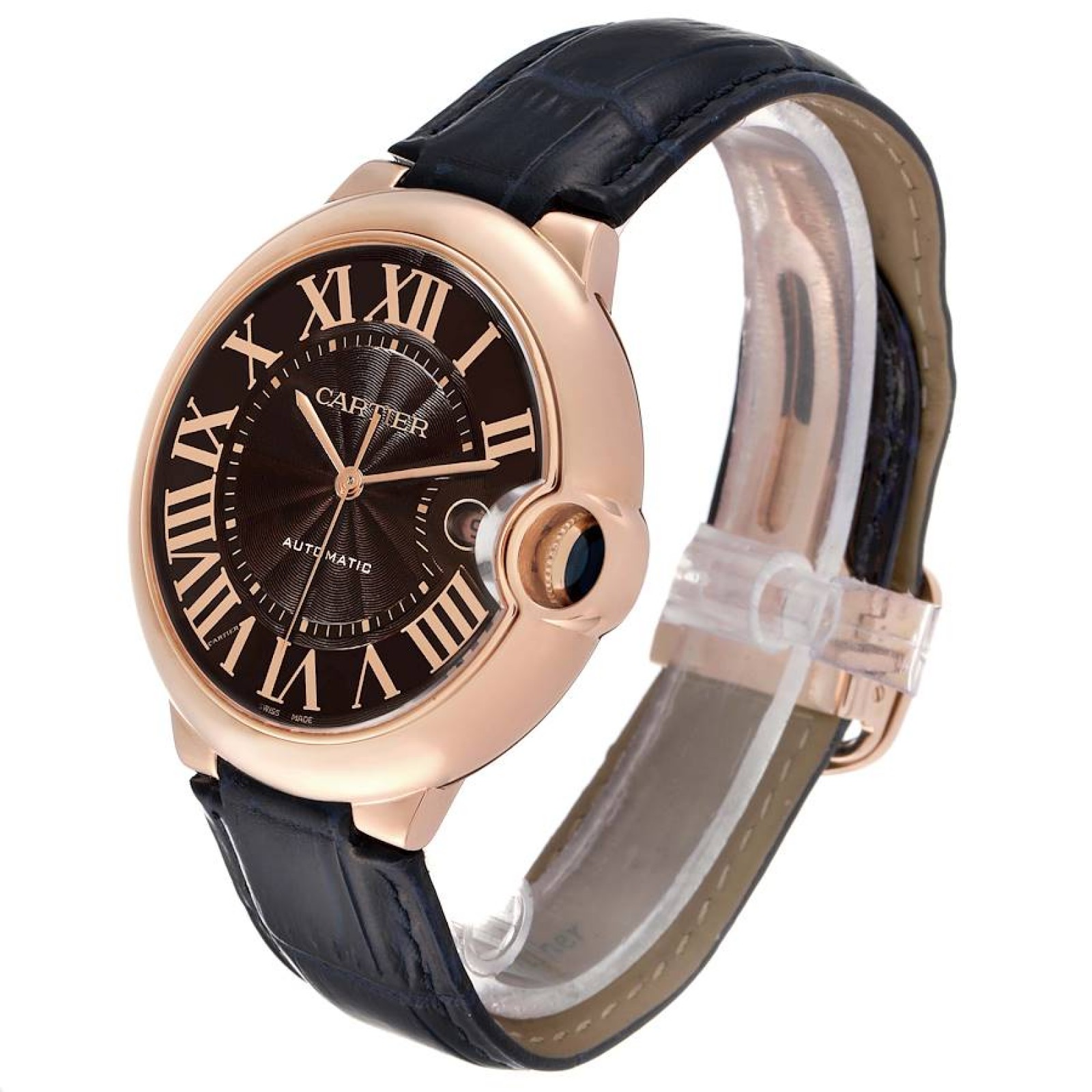 Cartier Ballon Bleu 42 mm Rose Gold Automatic Mens Watch W6920037