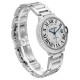 Cartier Ballon Bleu 36mm Automatic White Gold Diamond Watch WE9006Z3