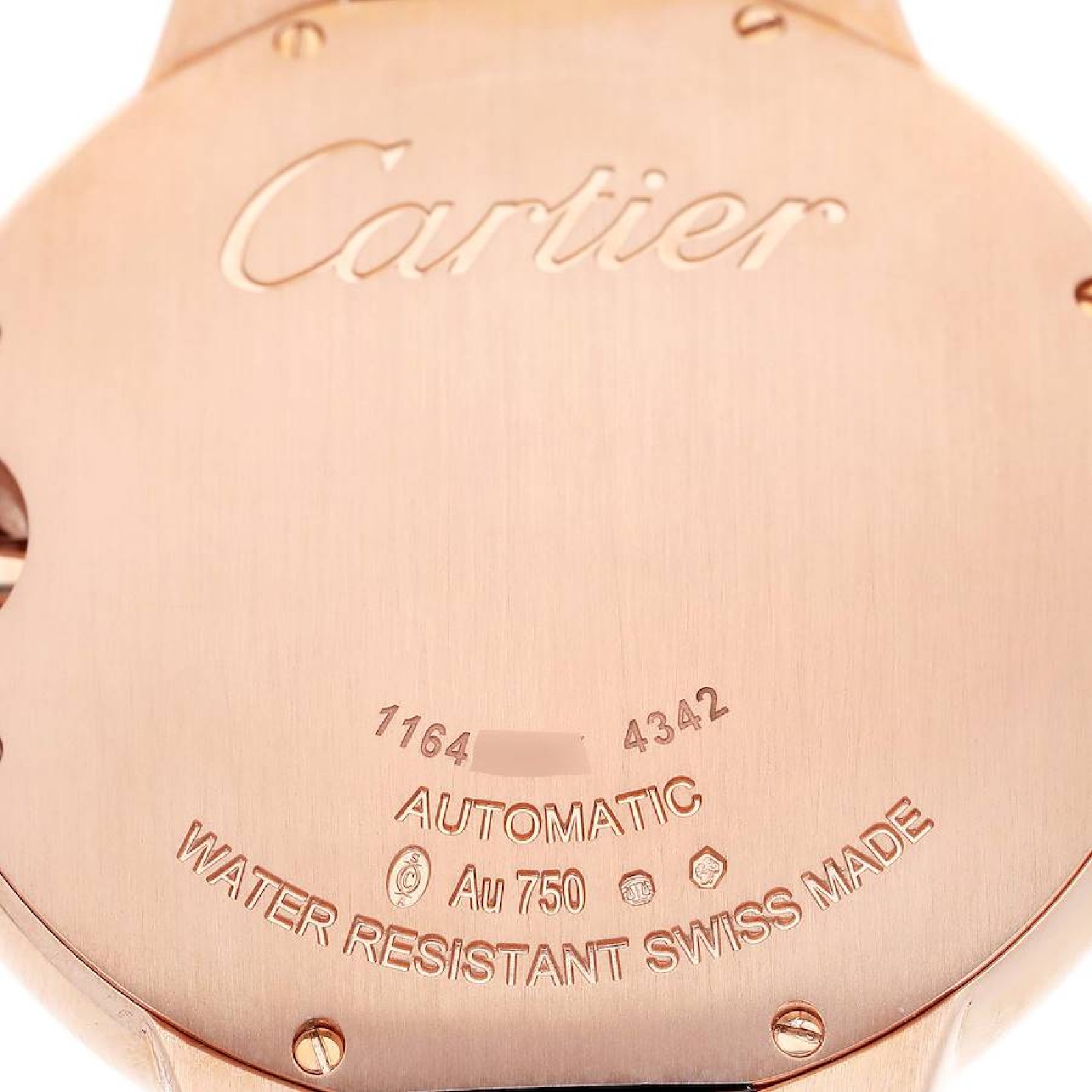 Cartier Ballon Bleu Rose Gold Silver Dial Mens Watch WGBB0035