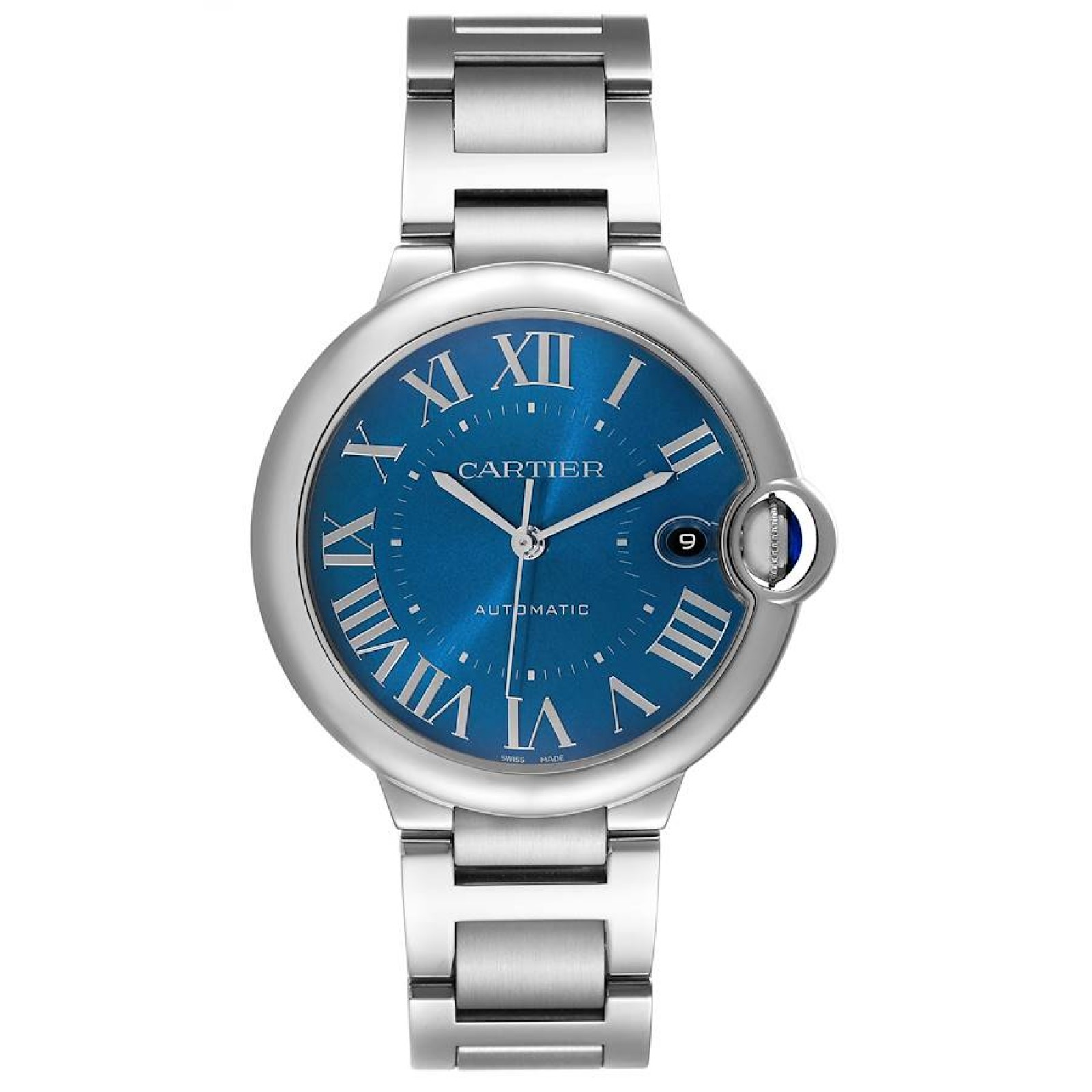 Cartier Ballon Bleu 40 Automatic Blue Dial Mens Watch WSBB0061