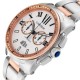 Cartier Calibre Chronograph Steel Rose Gold Mens Watch W7100042