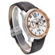 Cartier Calibre Chronograph Steel Rose Gold Mens Watch W7100043