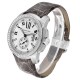 Cartier Calibre Silver Dial White Gold Diamond Mens Watch WF100003