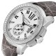 Cartier Calibre Silver Dial White Gold Diamond Mens Watch WF100003