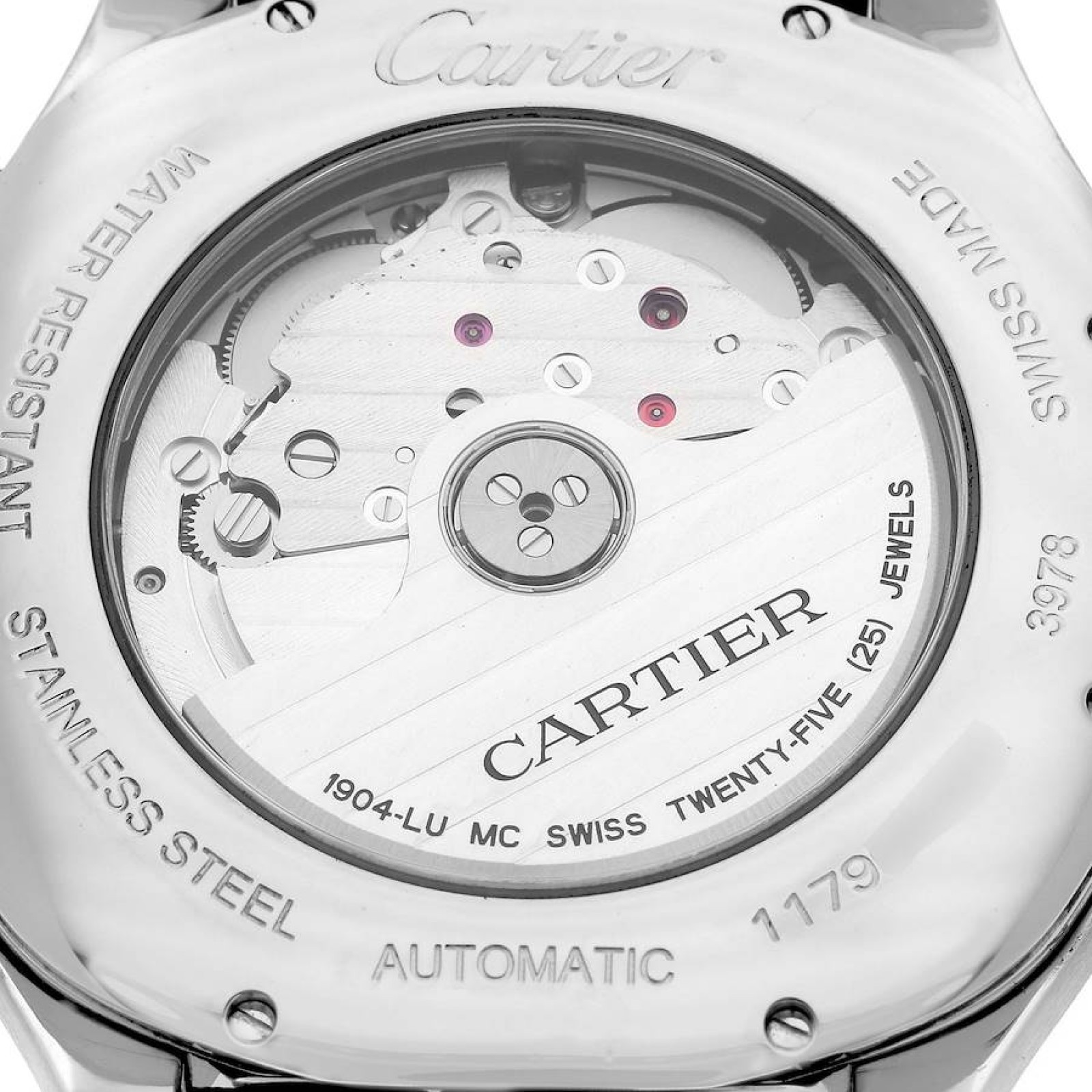 Cartier Drive Silver Dial Moonphase Steel Mens Watch WSNM0008