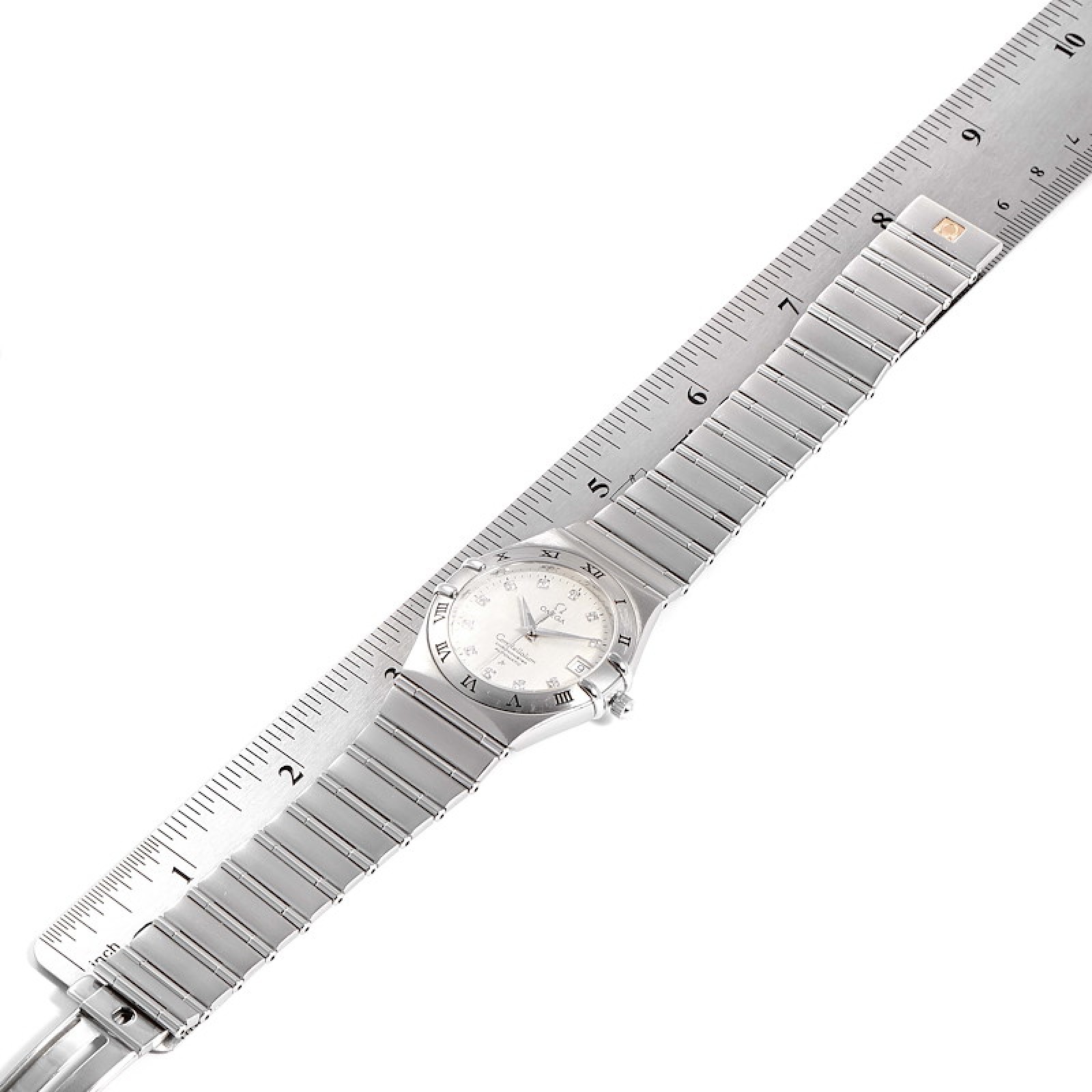 Omega Constellation Classic Steel Diamond Mens Watch 1504.35.00