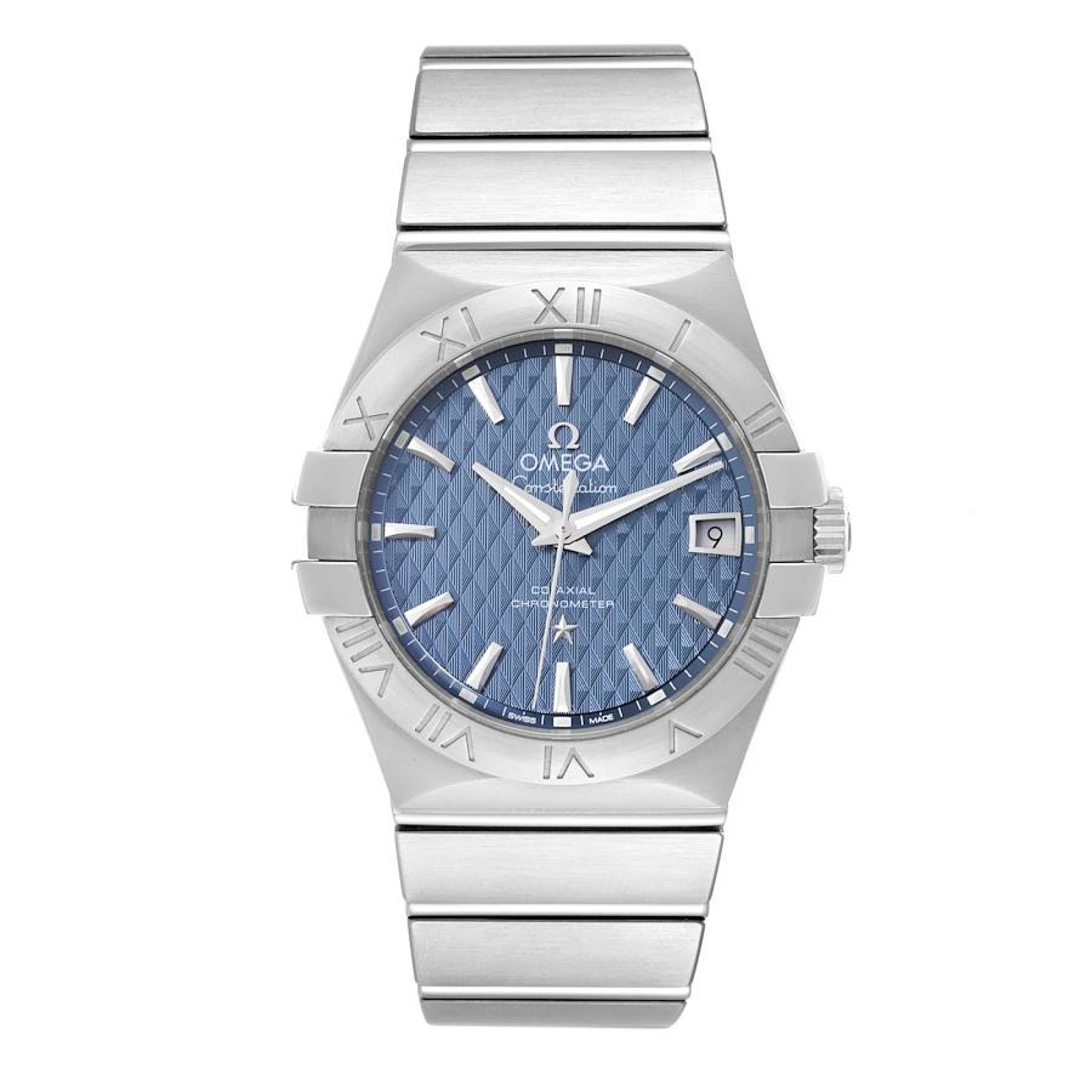 Omega Constellation 35mm Blue Dial Steel Mens Watch 123.10.35.20.03.002