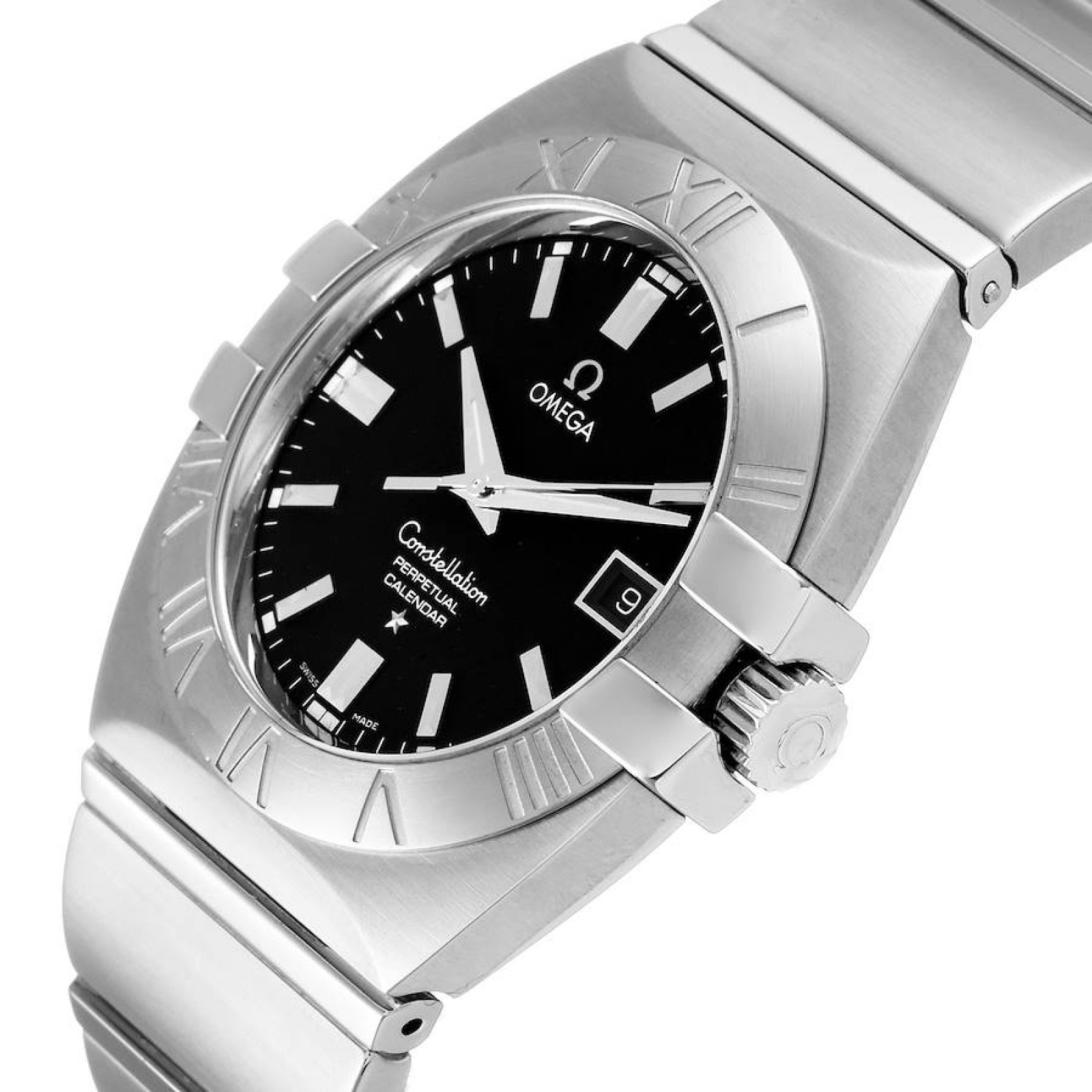 Omega Constellation Double Eagle Black Dial Steel Mens Watch 1513.51.00