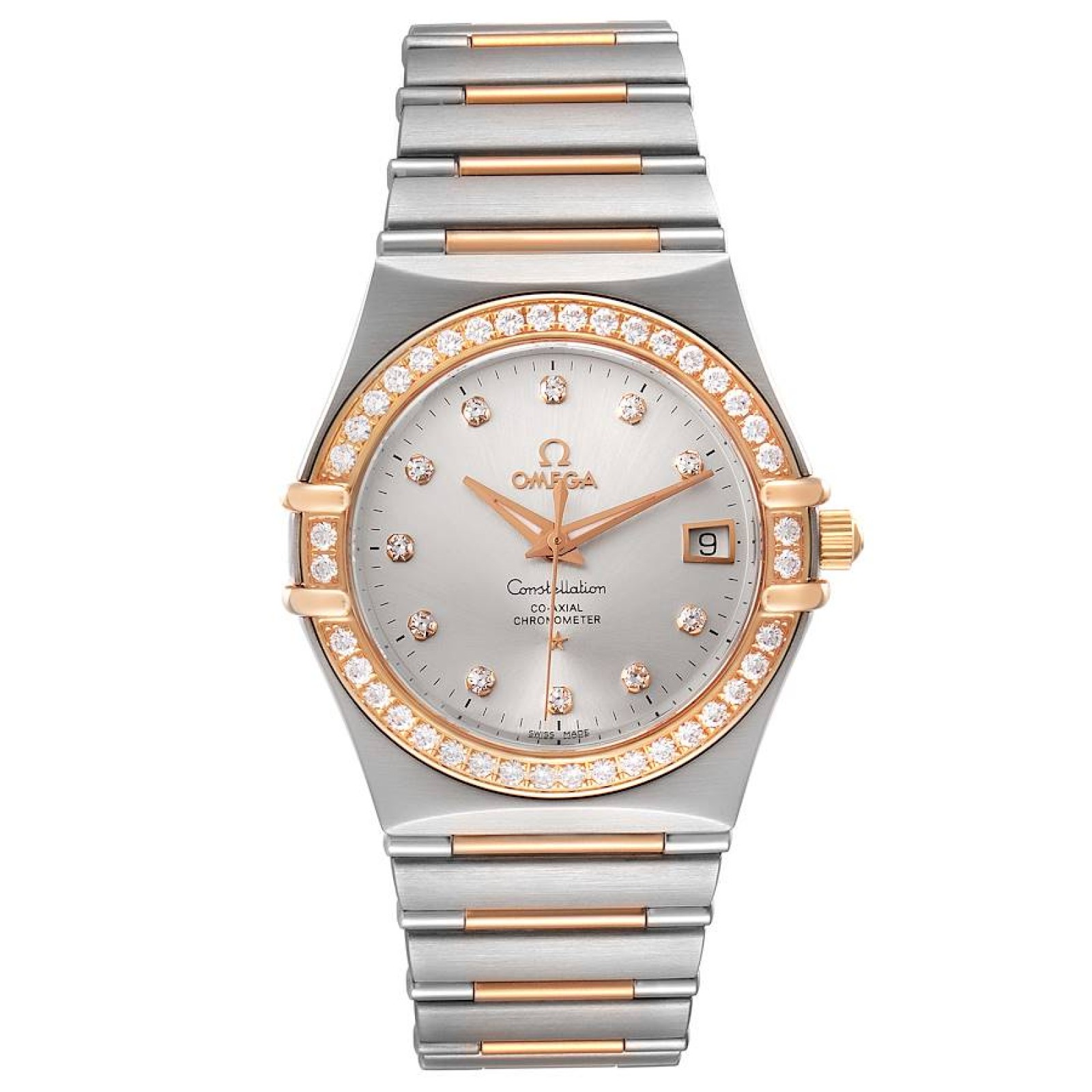 Omega Constellation 160 Years Steel Rose Gold Diamond Watch 111.25.36.20.52.001