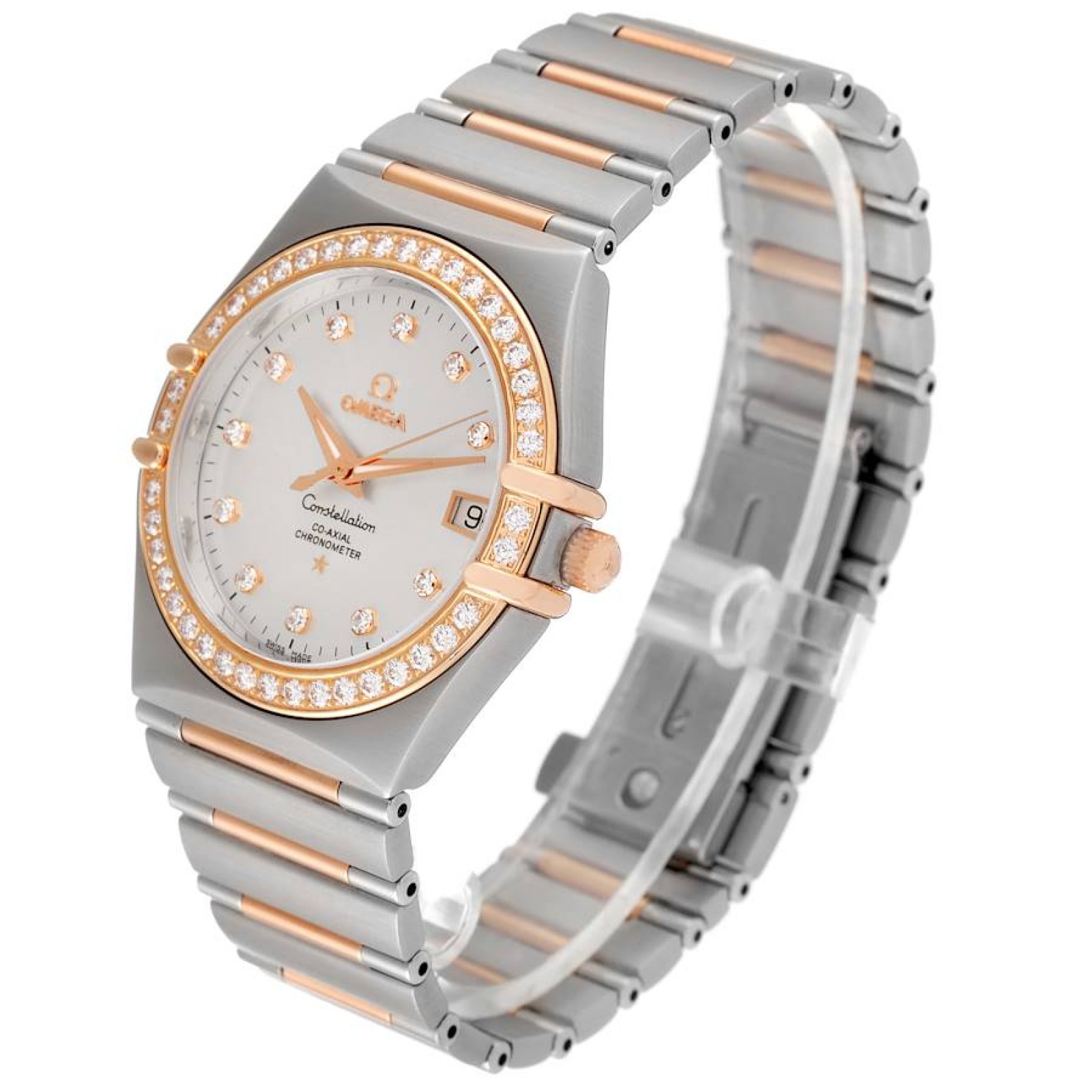 Omega Constellation 160 Years Steel Rose Gold Diamond Watch 111.25.36.20.52.001