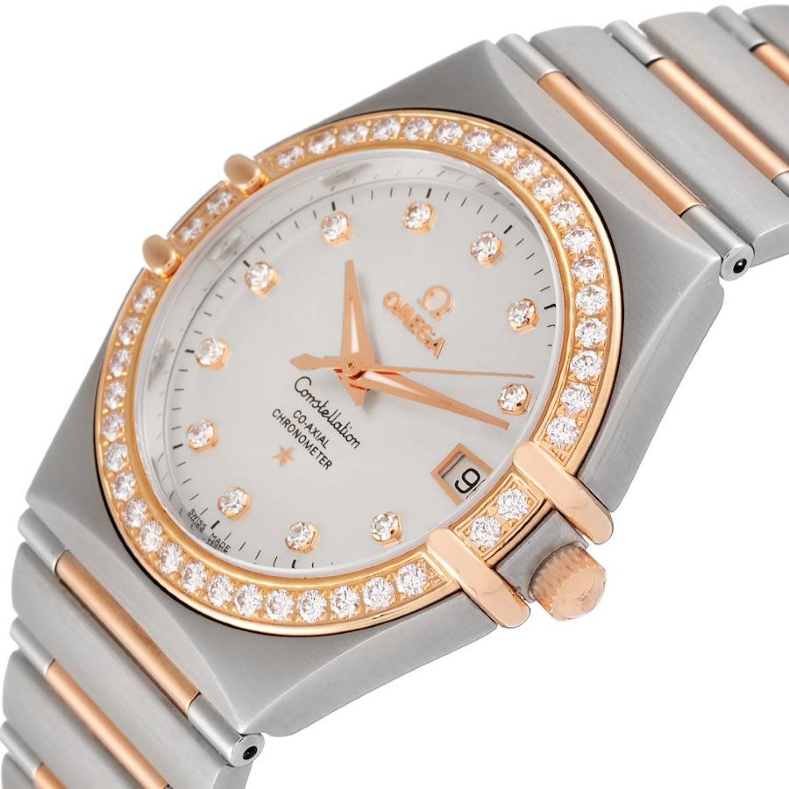 Omega Constellation 160 Years Steel Rose Gold Diamond Watch 111.25.36.20.52.001