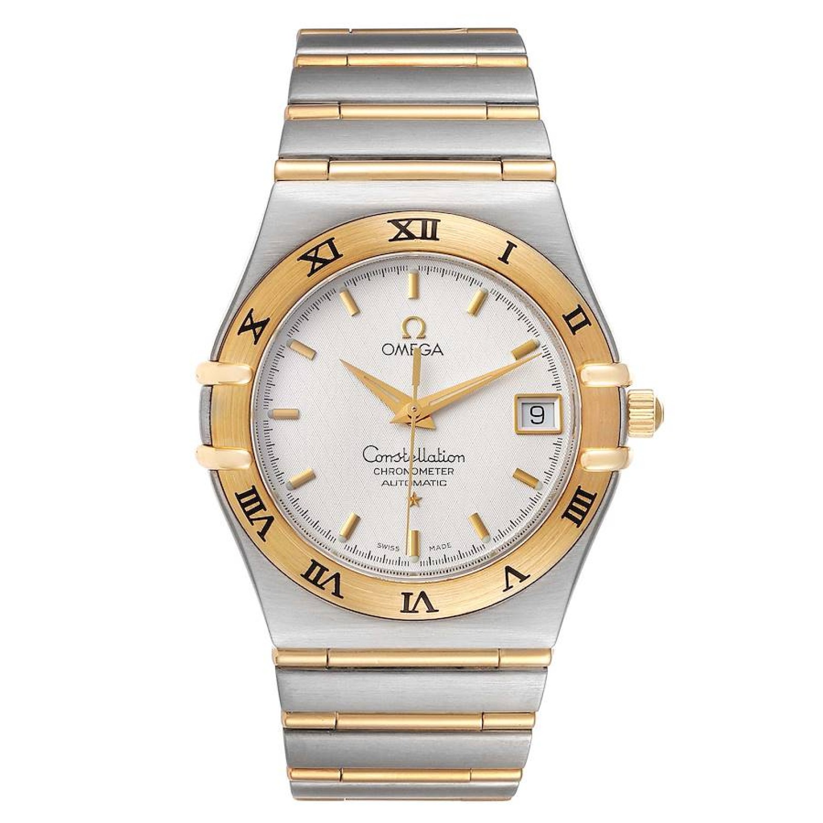 Omega Constellation Mens Steel 18K Yellow Gold Mens Watch 1202.30.00