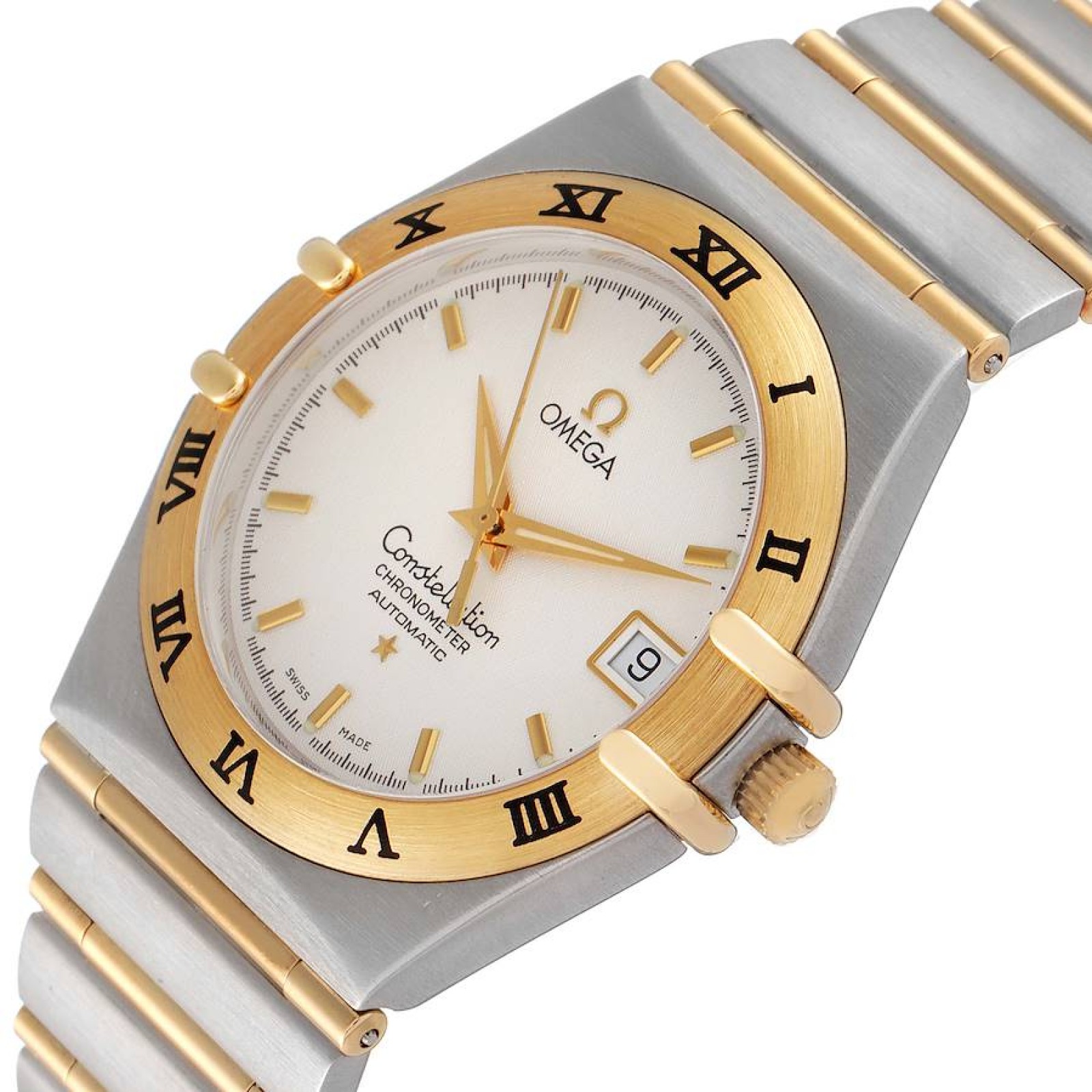 Omega Constellation Mens Steel 18K Yellow Gold Mens Watch 1202.30.00