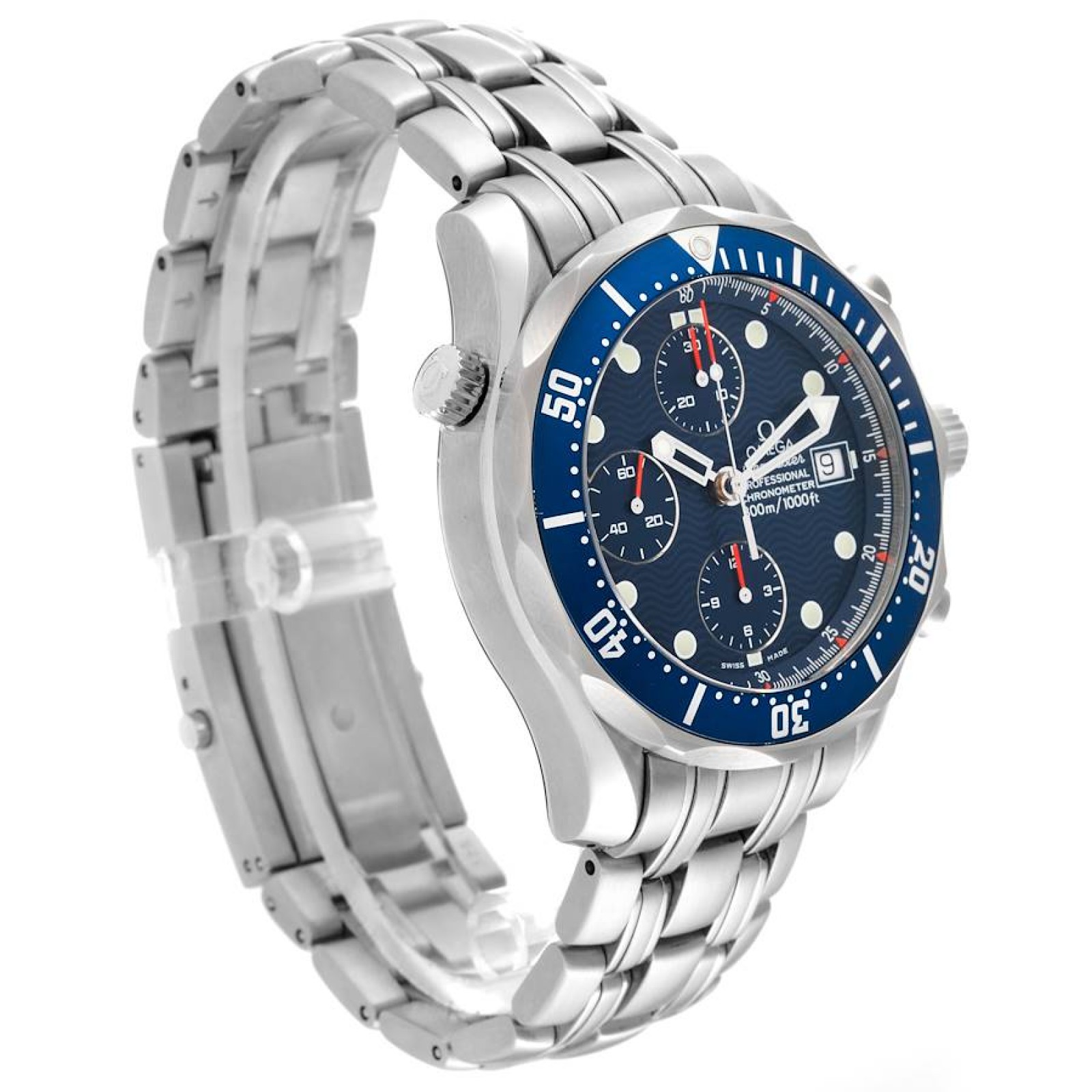 Omega Seamaster Blue Dial Chronograph Steel Mens Watch 2599.80.00