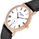 Patek Philippe Calatrava Rose Gold Black Leather Strap Mens Watch 5119