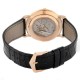 Patek Philippe Calatrava Rose Gold Black Leather Strap Mens Watch 5119