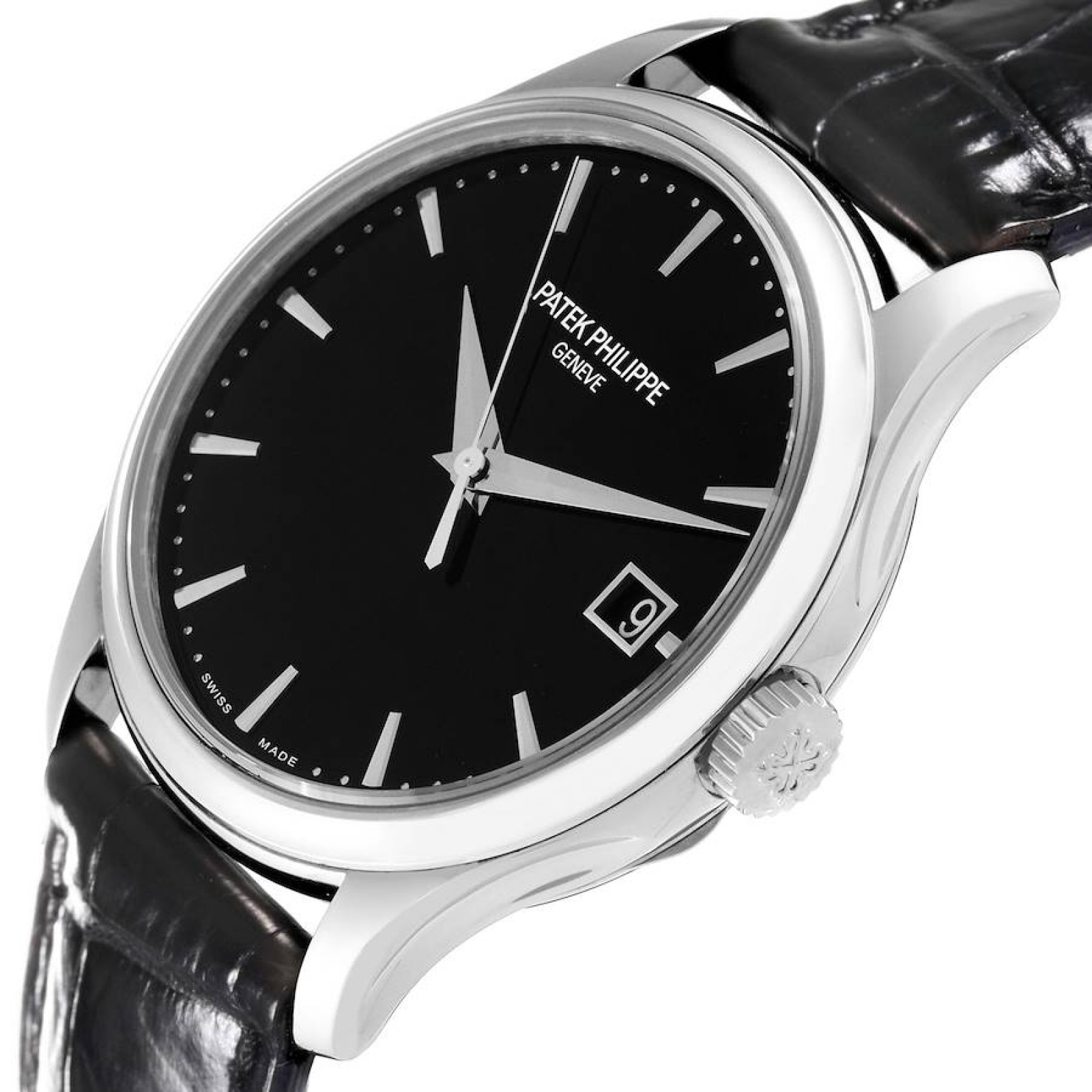 Patek Philippe Calatrava Hunter Case White Gold Mens Watch 5227G