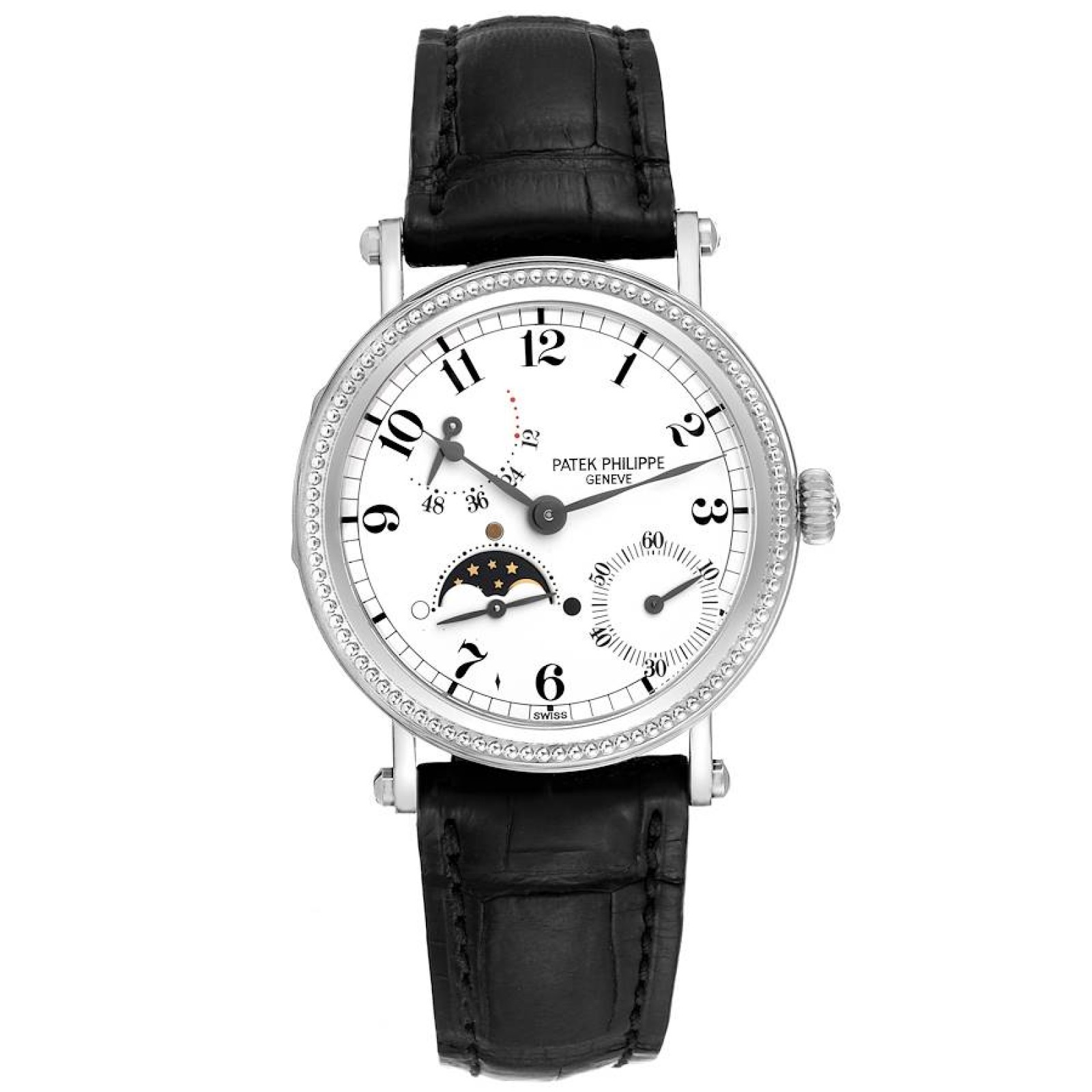 Patek Philippe Complications Moonphase White Gold Mens Watch 5015g