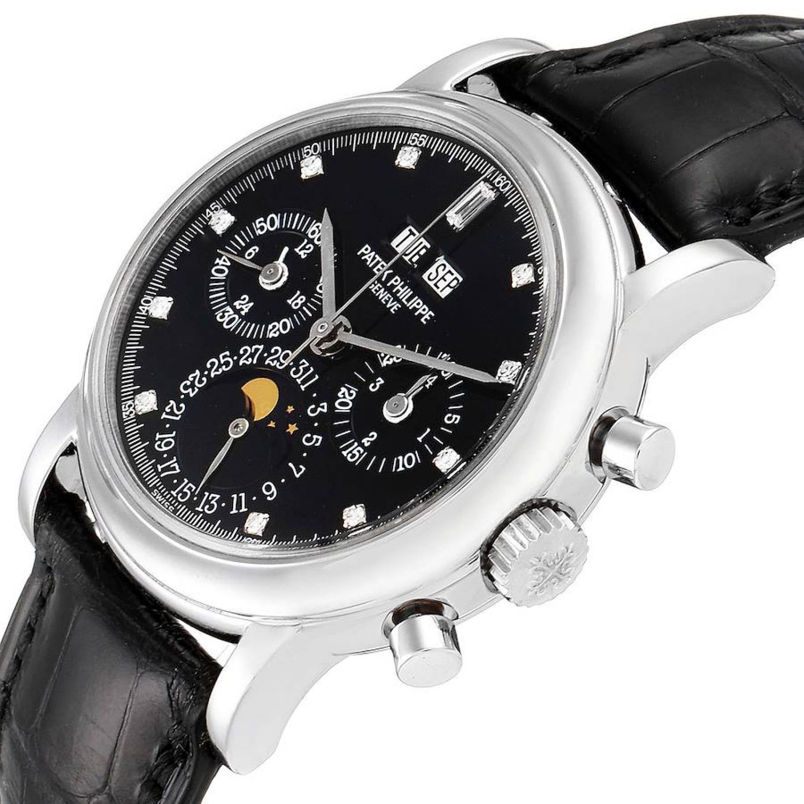 Patek Philippe Grand Complications Perpetual Calendar Platinum Watch 3970EP