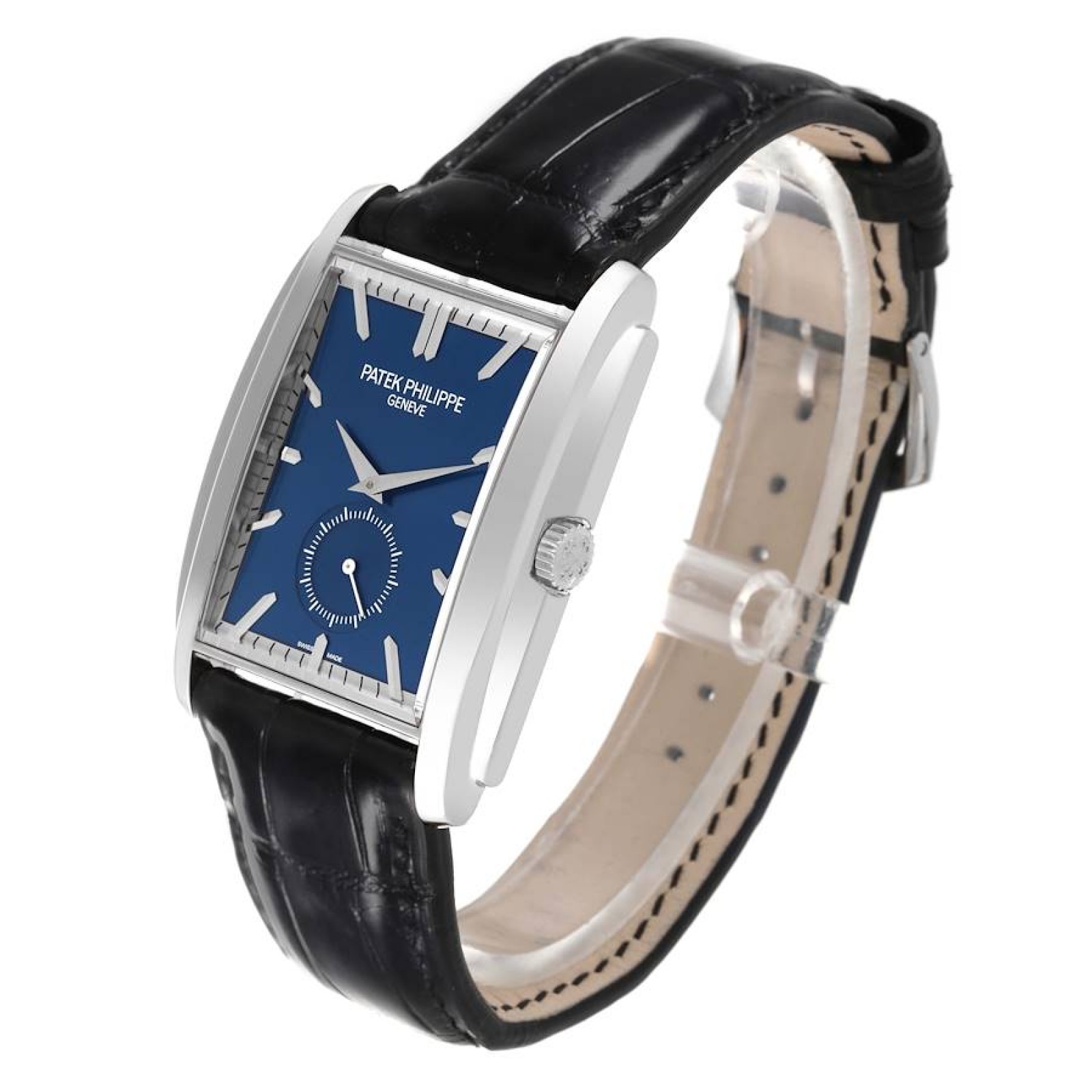 Patek Philippe Gondolo Small Seconds White Gold Blue Dial Mens Watch 5124