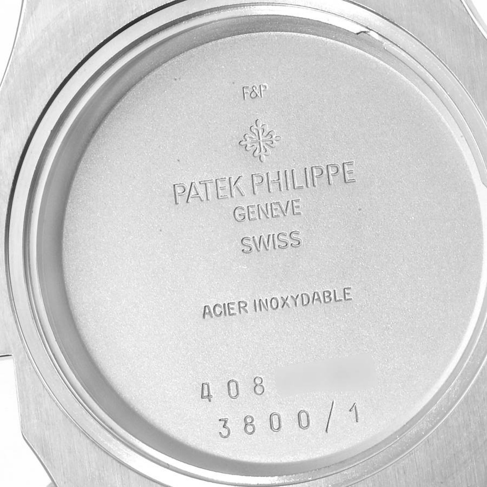 Patek Philippe Nautilus Black Dial Automatic Steel Mens Watch 3800