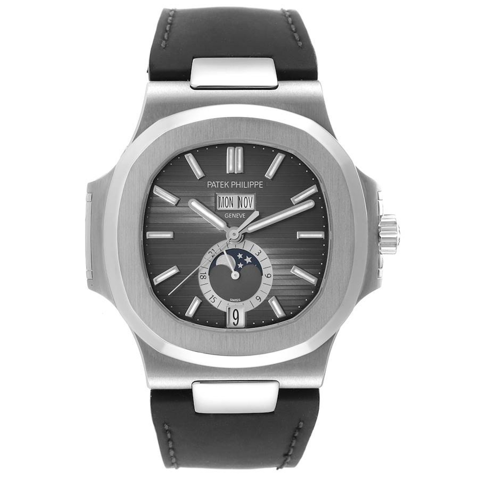 Patek Philippe Nautilus Annual Calendar Moonphase Steel Watch 5726