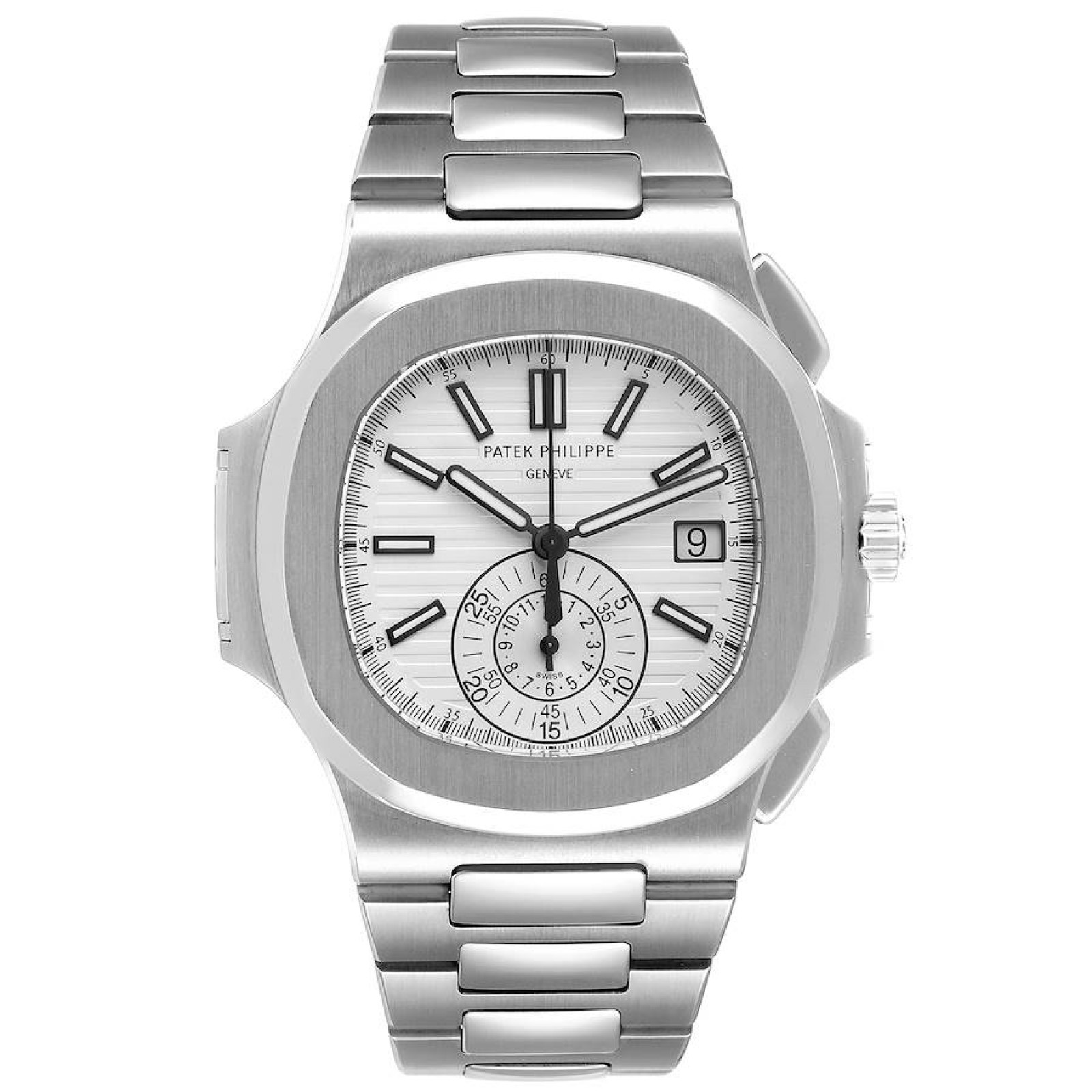 Patek Philippe Nautilus White Dial Steel Mens Watch 5980