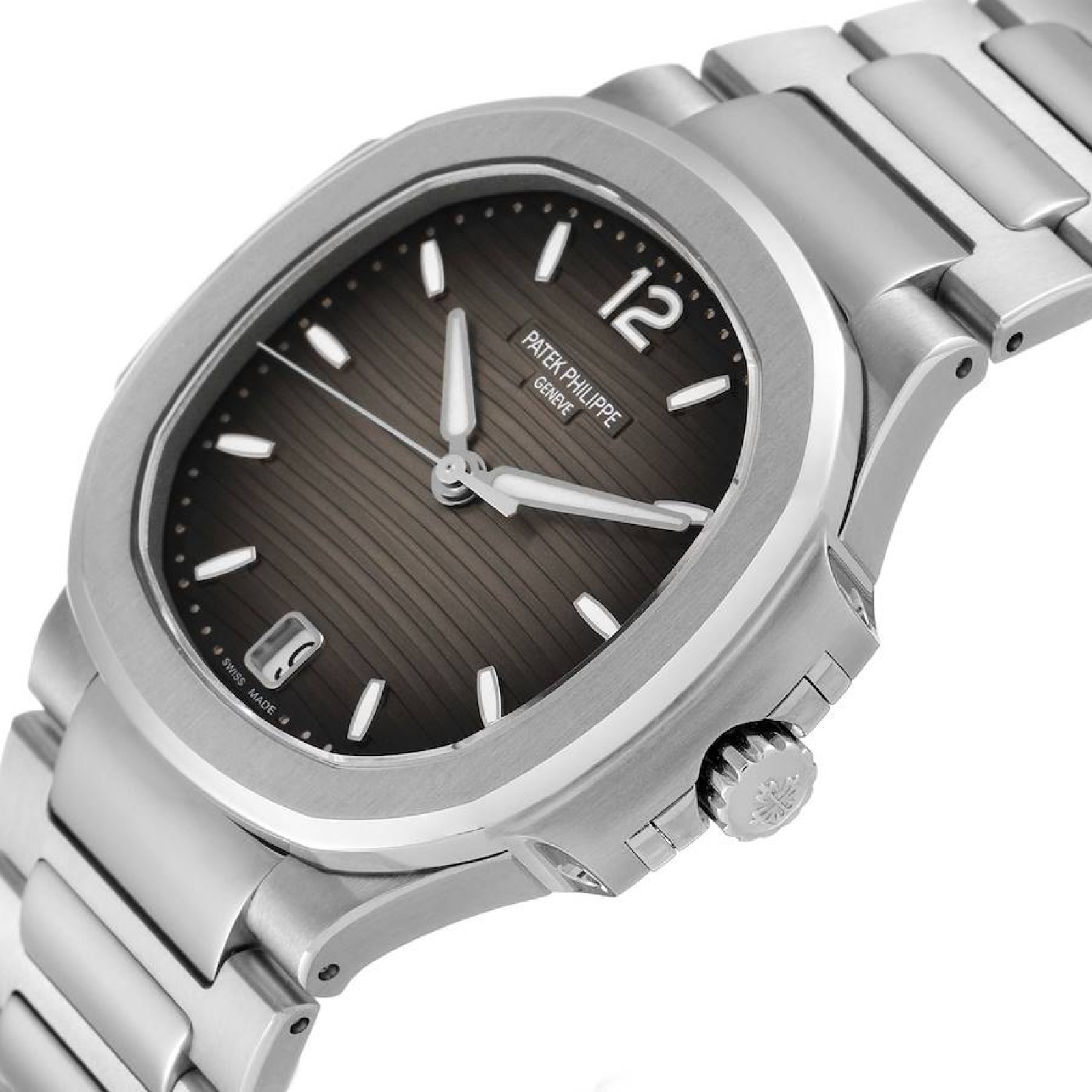 Patek Philippe Nautilus Grey Dial Steel Mens Watch 7118