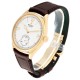 Rolex 1908 Yellow Gold Intense White Dial Brown Strap Mens Watch 52508