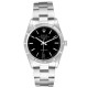 Rolex Air King Engine Turned Bezel Black Dial Steel Mens Watch 14010