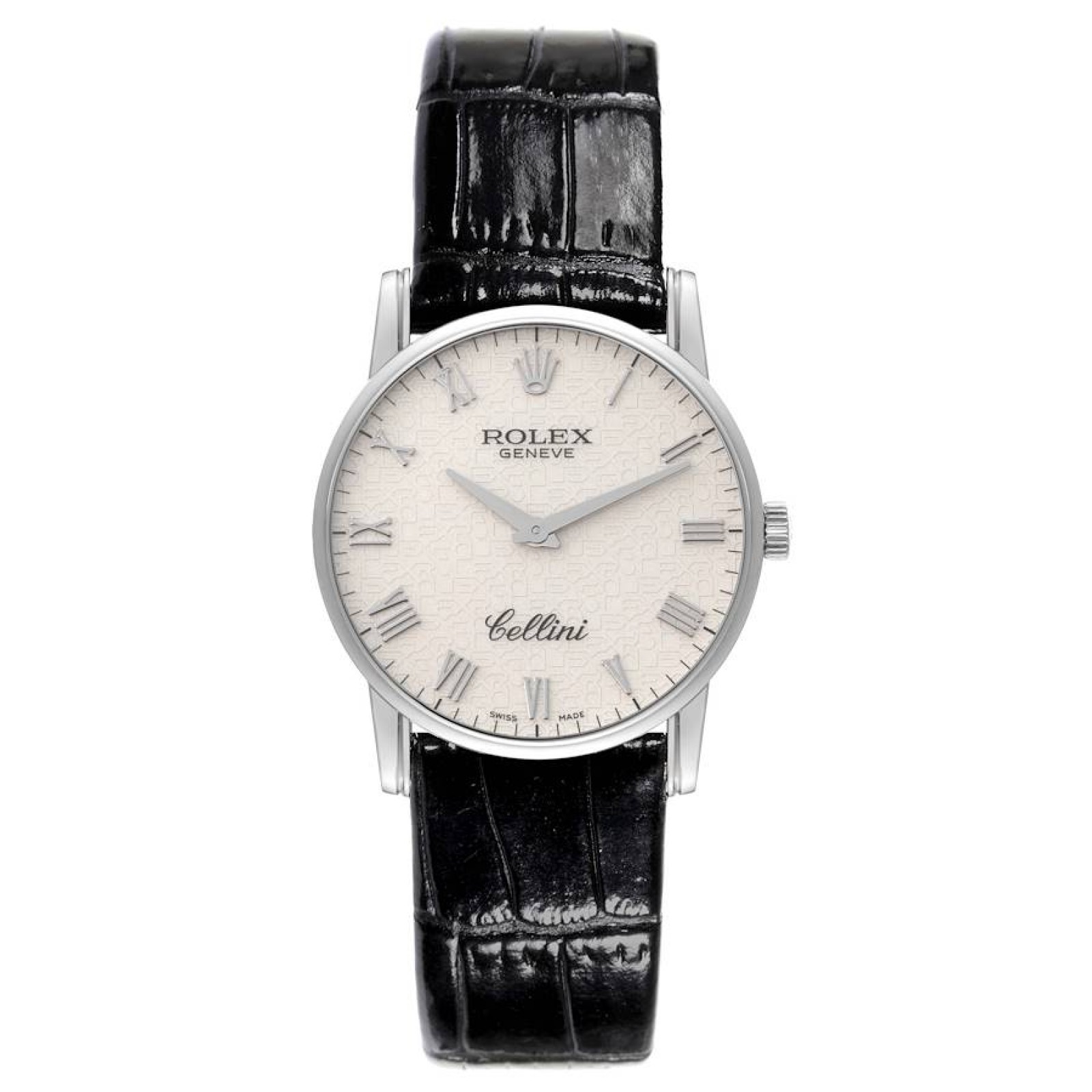 Rolex Cellini Classic White Gold Ivory Anniversary Dial Mens Watch 5116